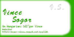 vince sogor business card